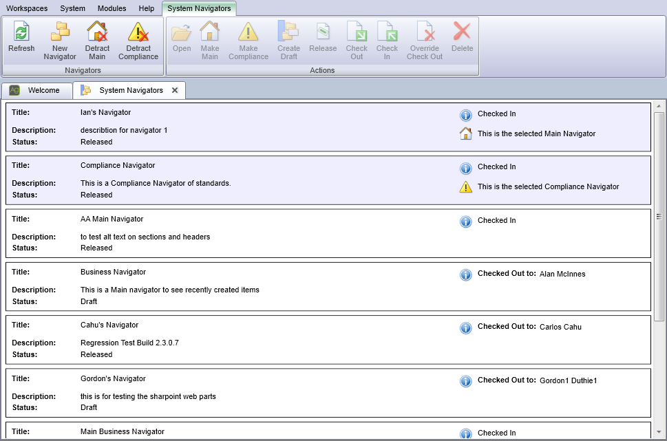 4.6.5 Manage System Navigator BusinessPort Service Desk